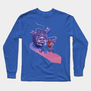 Bike ridding monsters Long Sleeve T-Shirt